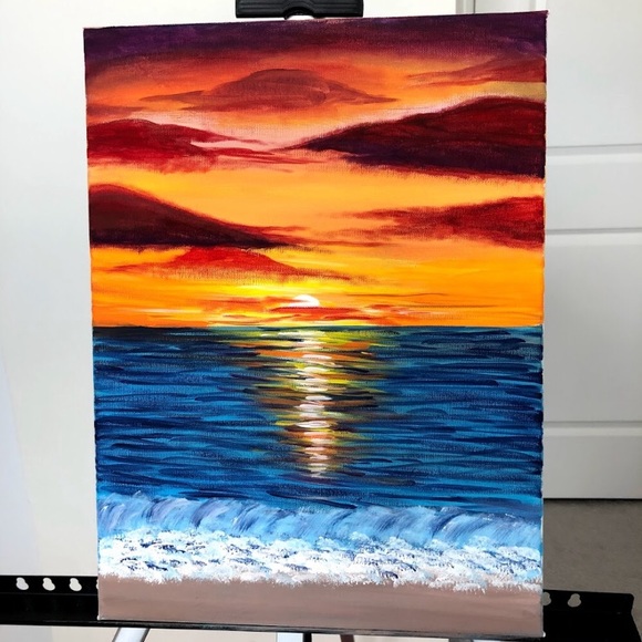 Sunset painting on canvas - Picture 4 of 4